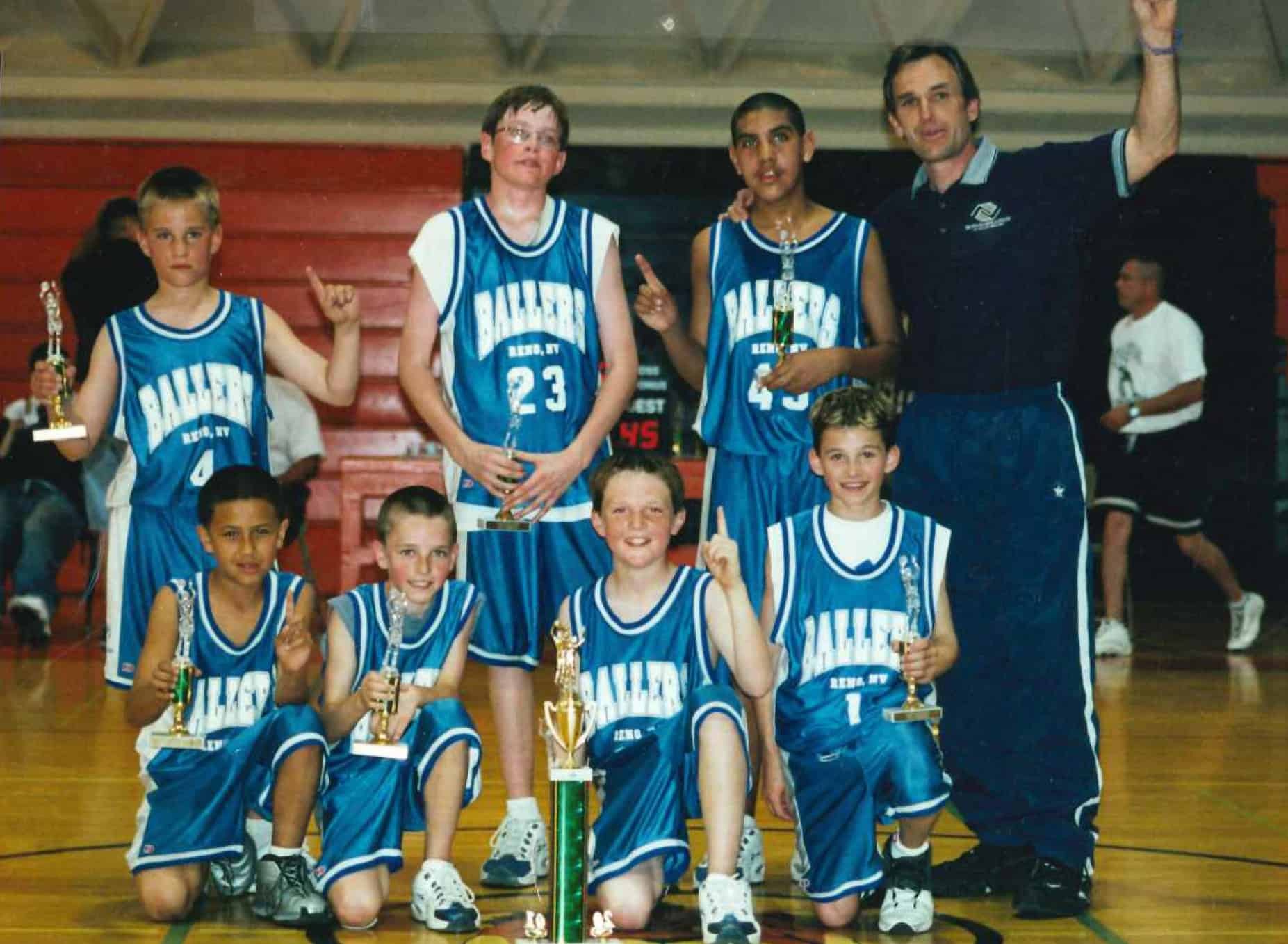 Western States Youth Basketball Champions 7th Grade Ballers February 20 & 21, 1999 team photo BGCTM