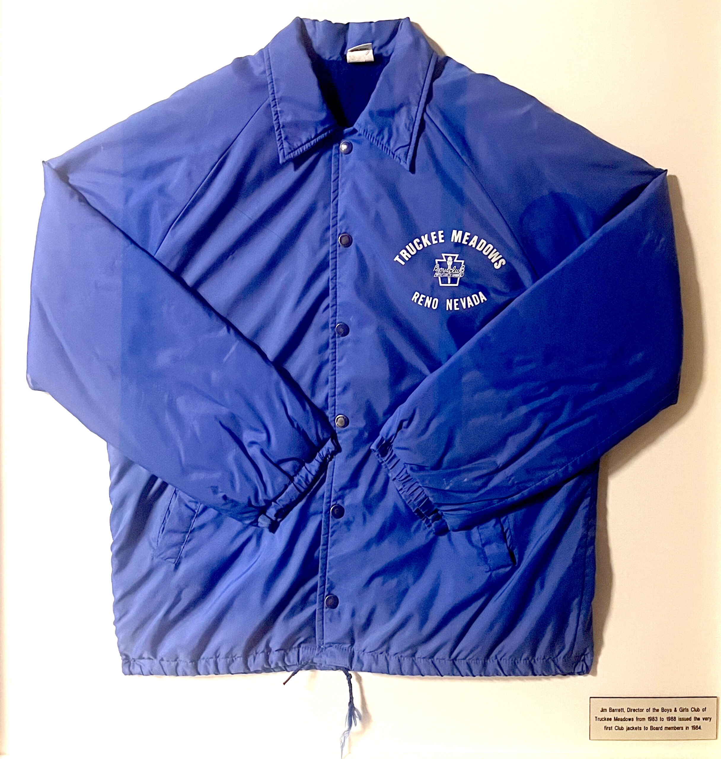 Jim Barrett, Director of the Boys & Girls Club of Truckee Meadows from 1983 to 1988, issued the very first Club jackets to Board members in 1984