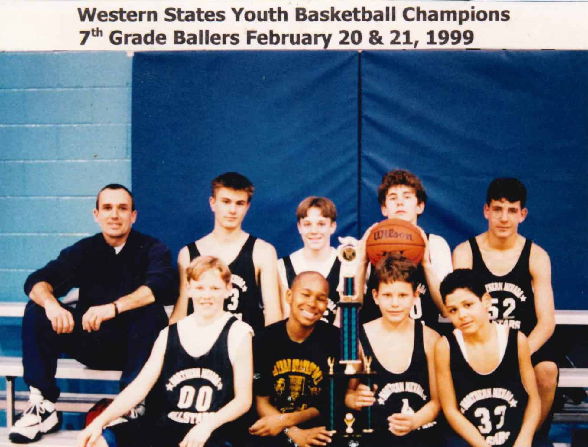 Western States Youth Basketball Champions 7th Grade Ballers February 20 & 21, 1999 team photo BGCTM